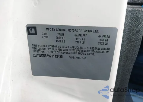 2007 Buick Lacrosse Cxl z USA, uszkodzony, nr VIN 2G4WD582971113425